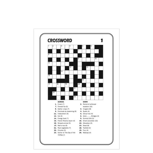 A5 Crossword Book 21 x 14.8 x 1.4cm Assorted Designs P2593 A (Large Letter Rate)