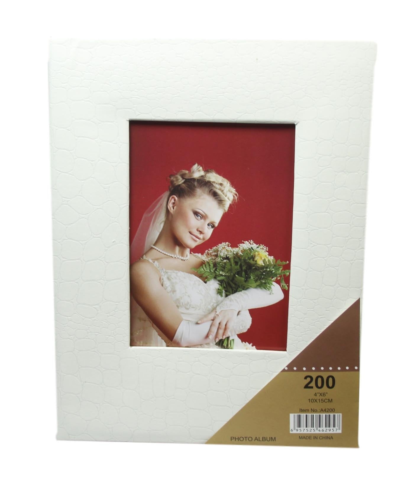Memorial Wedding Off White 200 Page Photo Album Wedding Album 4 x 6'' 5527 (Parcel Rate)