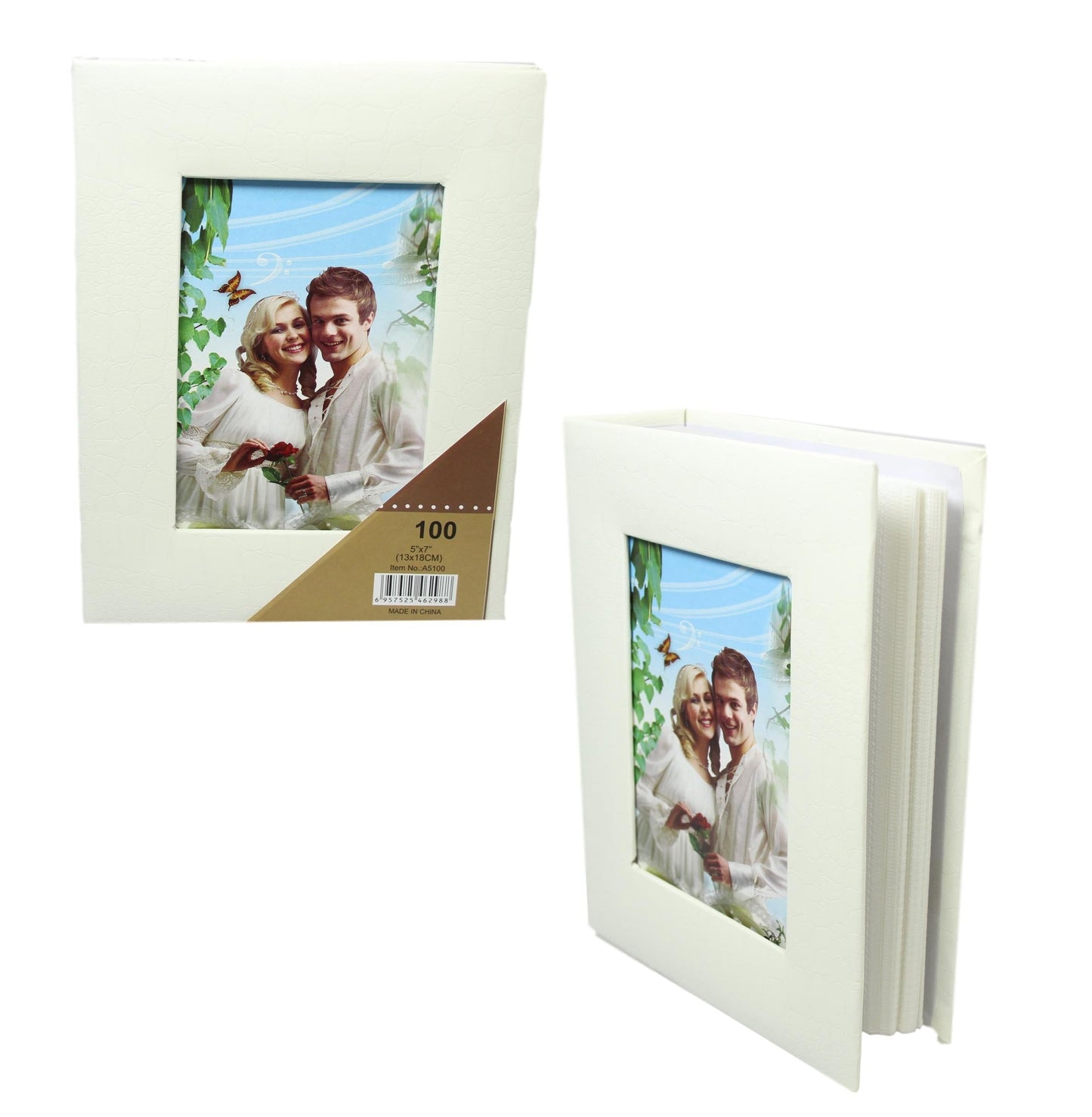 Memorial Wedding Off White 100 Page Photo Album Wedding Album 5 x 7'' 5526 (Parcel Rate)