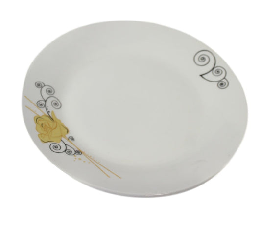 Floral Pattern Ceramic Serving Dining Plate Kitchen Plate White 19cm 2723 (Parcel Rate)