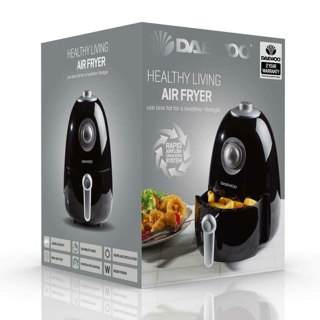 Daewoo 3.6L Air Fryer Cooking Healthy Living Oil Free Rapid Air Flow Circulation SDA1553 A  (Parcel Rate)