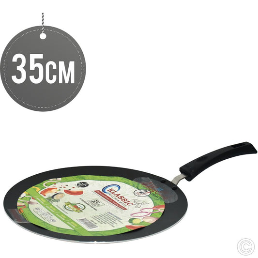 KLASSIC Non Stick Aluminium Tawa/Pan 35cm 3.5mm STK100 (Parcel Rate)