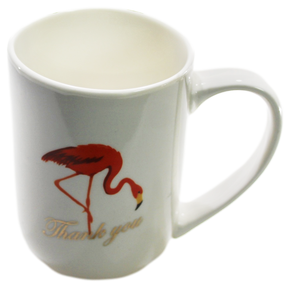 Thank you Mug With Flamingo Kitchen Mug Assorted Designs 14 x 9 x 14 cm MG013 (Parcel Rate)