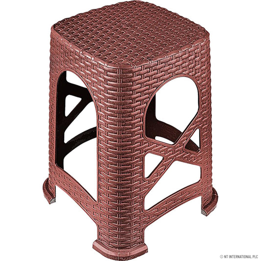 Large Rattan Stool Brown OZH092 (Big Parcel Rate)