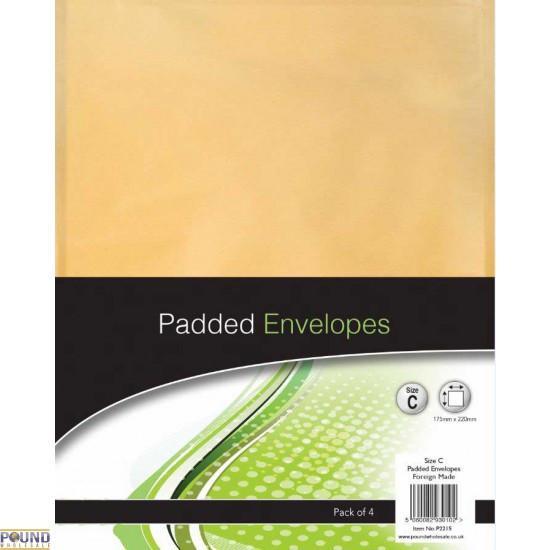 Padded Envelopes Size C 150 x 210 mm Pack of 4 P2215 (Parcel Rate)