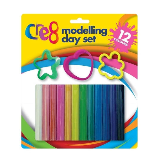 Cre8 Modelling Clay Set 12 Colourful Doughs P2599 (Large Letter Rate)