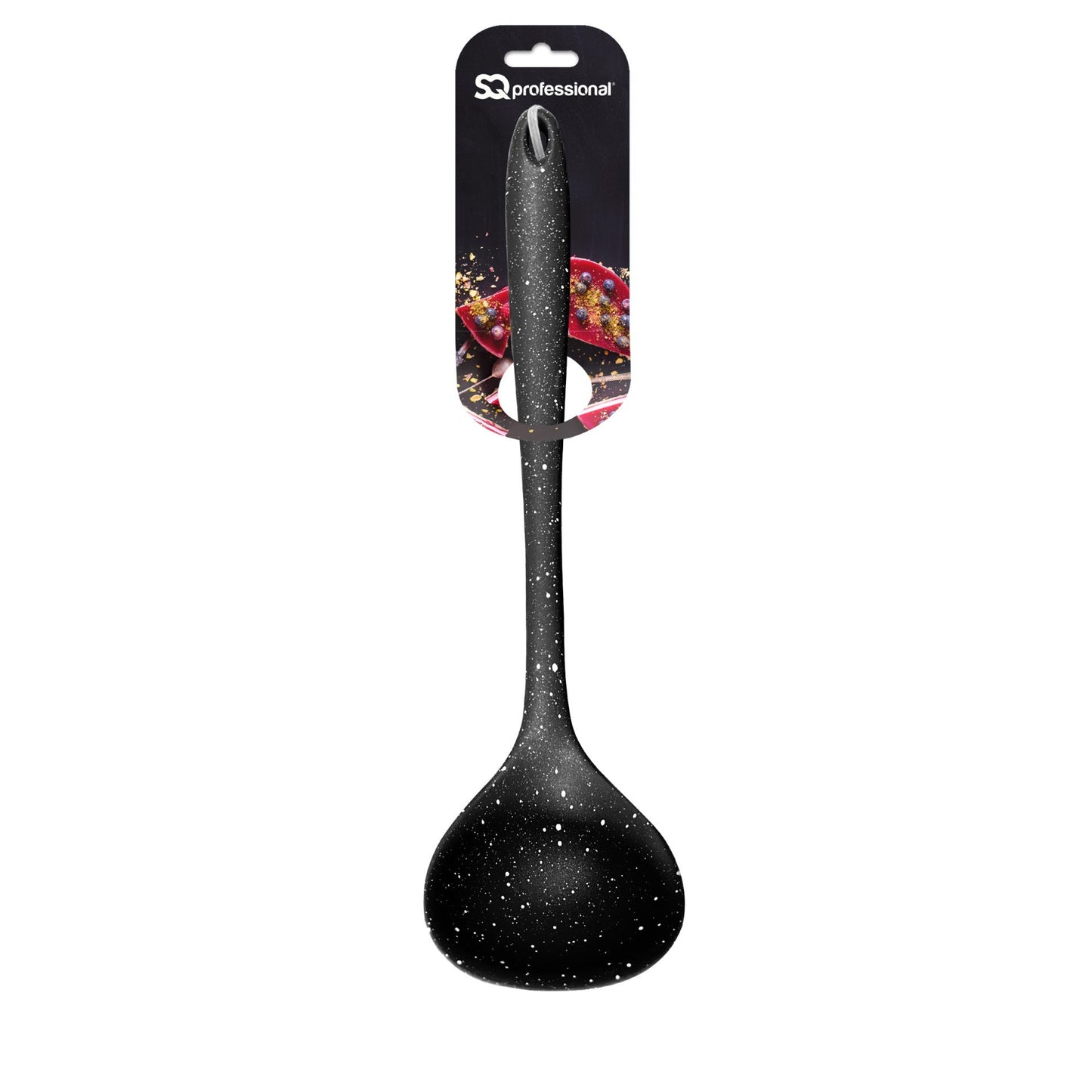 Silicone Ladle 8.5 x 29.5 cm Speckled Black 10201 (Parcel Rate)