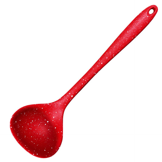 Silicone Ladle 8.5 x 29.5 cm Speckled Red 10236 (Parcel Rate)