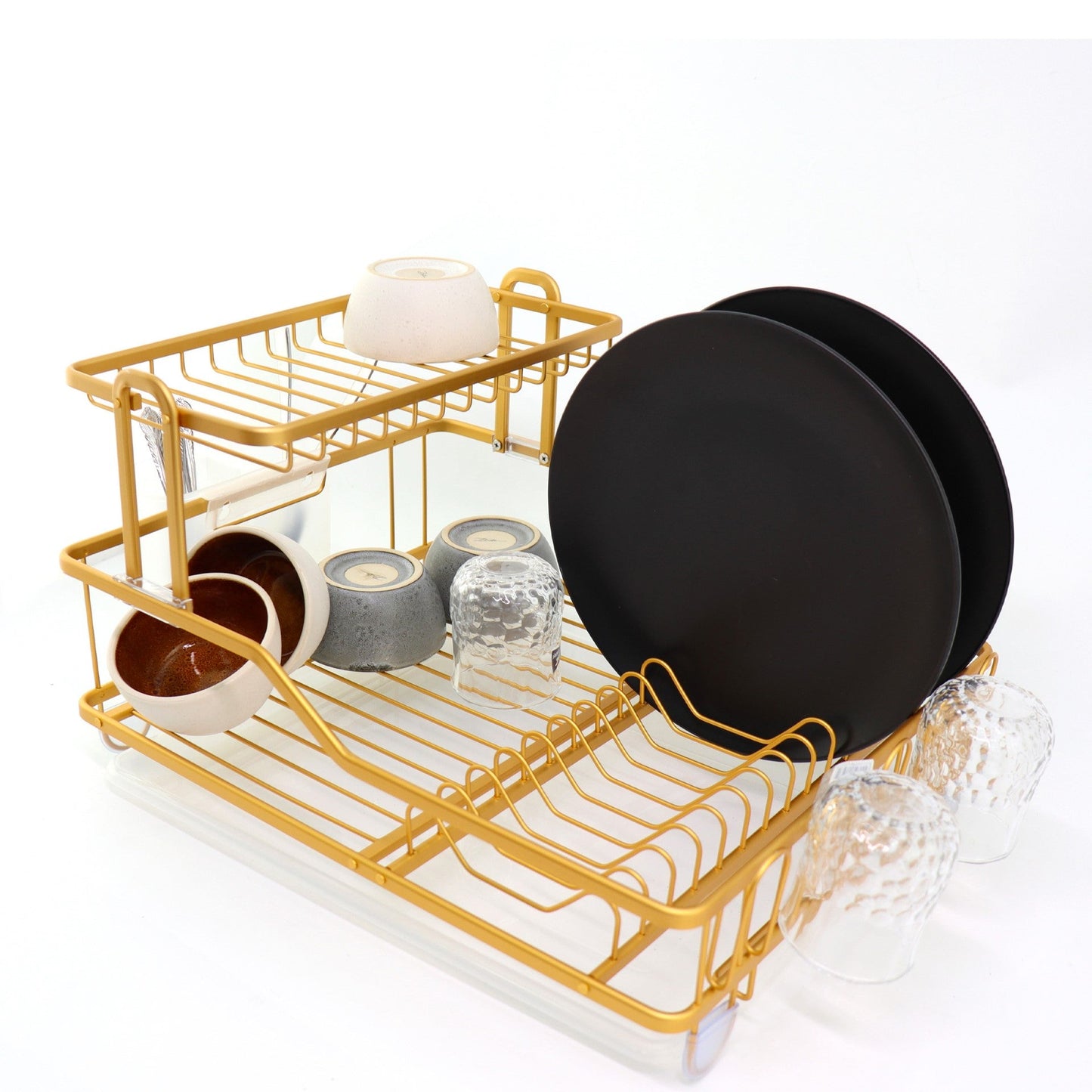 Durane Alu Dish Drainer Rack 47.5 x 35 x 28 cm Copper Yellow 10583 (Parcel Rate)