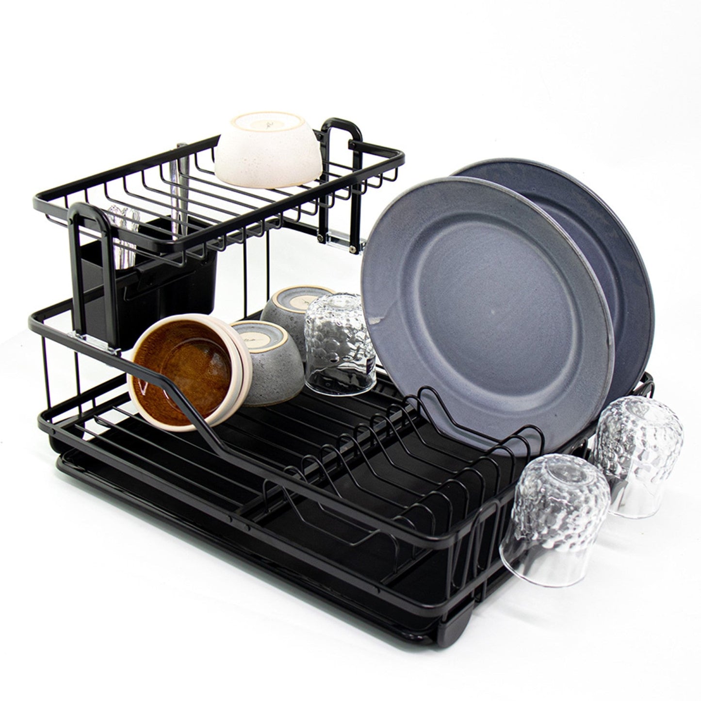 Durane Alu Dish Drainer Rack Black 10584 (Parcel Rate)