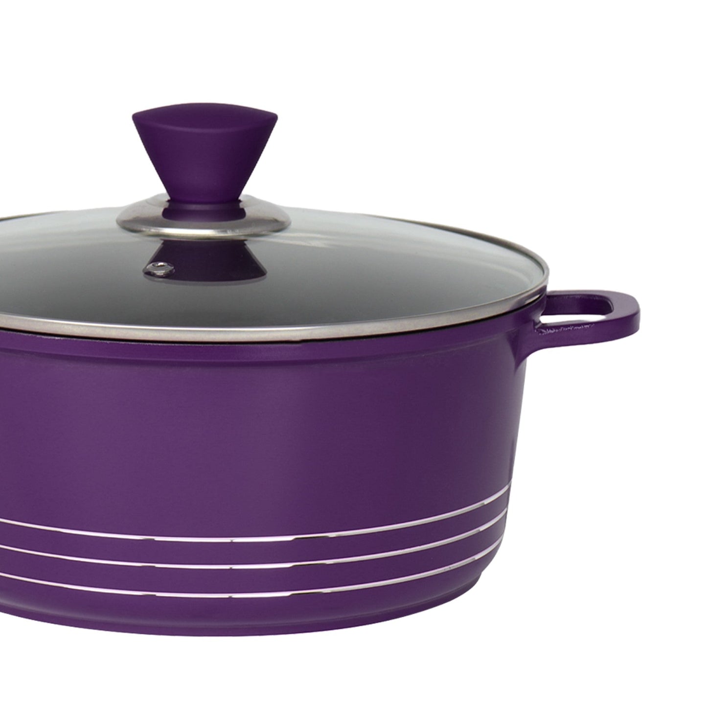 Laria Non Stick Die Cast Stockpot Pan Set 4pcs Purple 10880 (Big Parcel Rate)