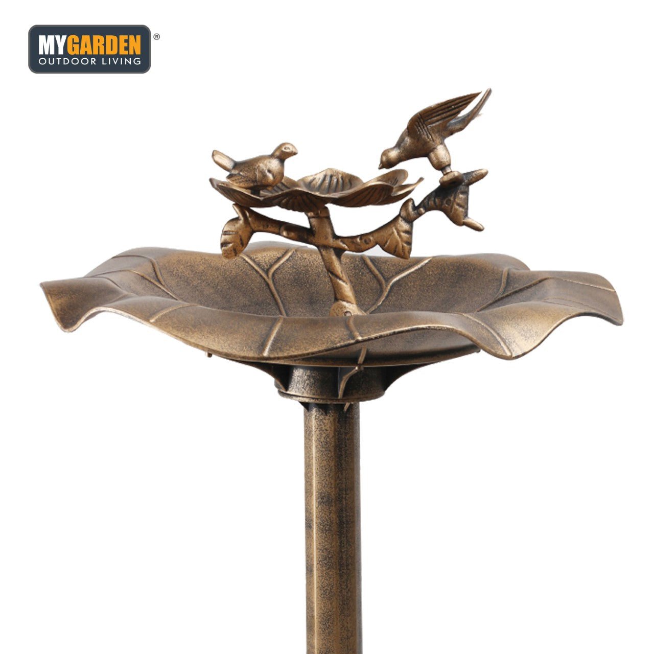 Traditional Weatherproof Bronze Effect Garden Bird Bath 1036 (Parcel Rate)