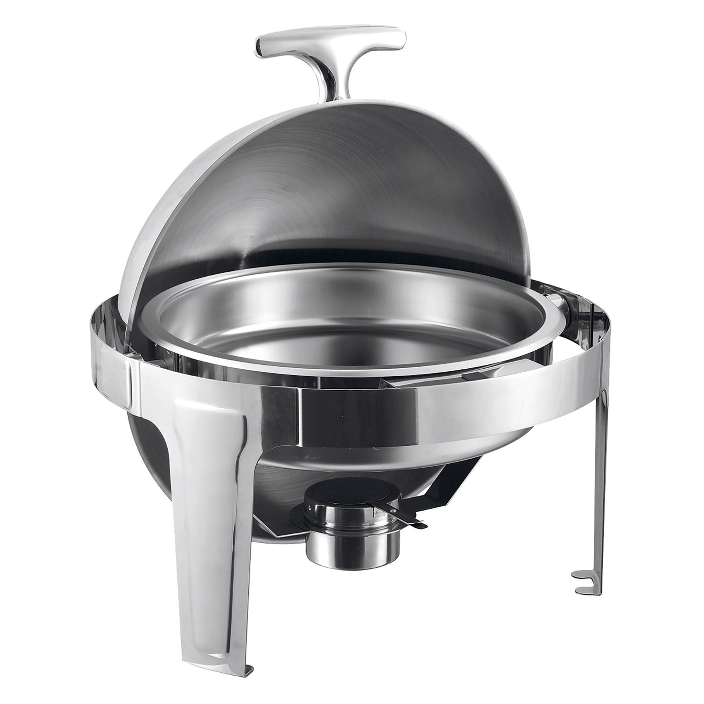 SQ Professional Banquet Chafing Dish with Roll Top Round Silver 6.5L 7754 (Big Parcel Rate)