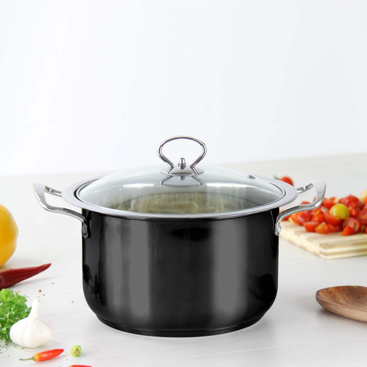 Gems  Stainless Steel Stockpot Set 3PC Onyx  5780 10-12.30-14.60L 9578 (Big Parcel)