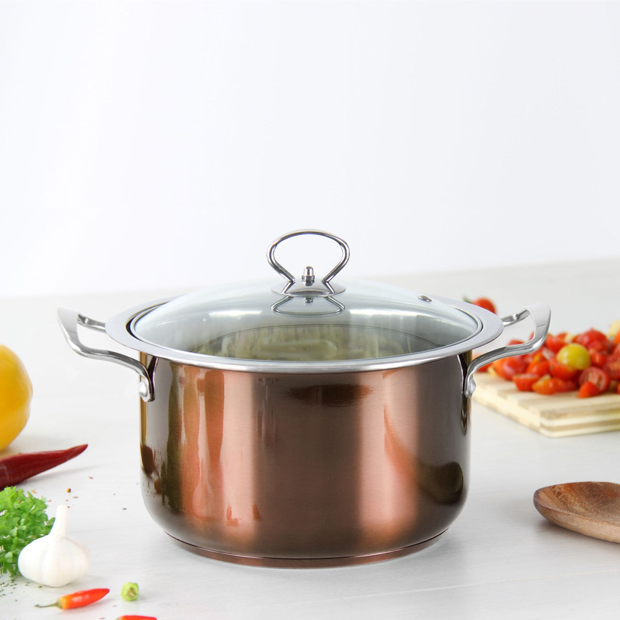 Gems Stainless Steel Stockpot Set 3pc Axinite 26-28-30cm 9582 (Big Parcel)