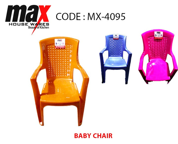 Plastic Children's Chair with Arm Rests Assorted Colours MX4095 (Parcel Rate)